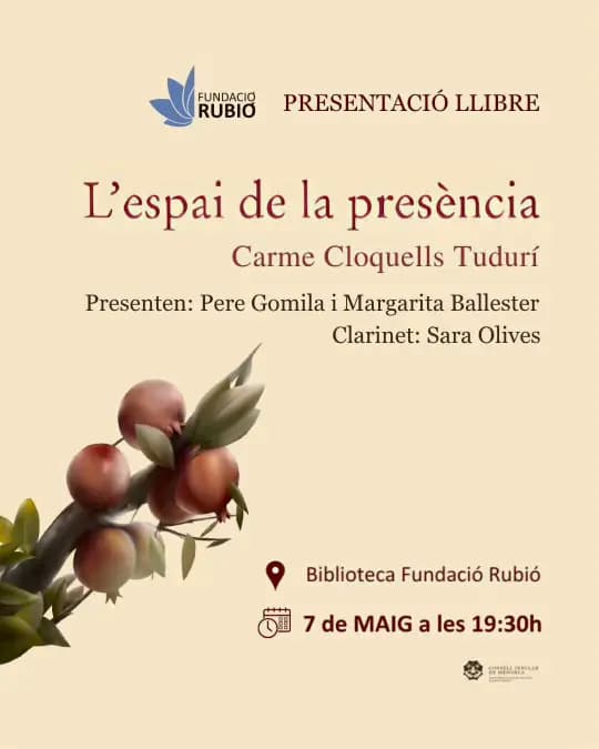 Presentació del llibre "L'espai de la presència" a la Biblioteca Rubió i Tudurí