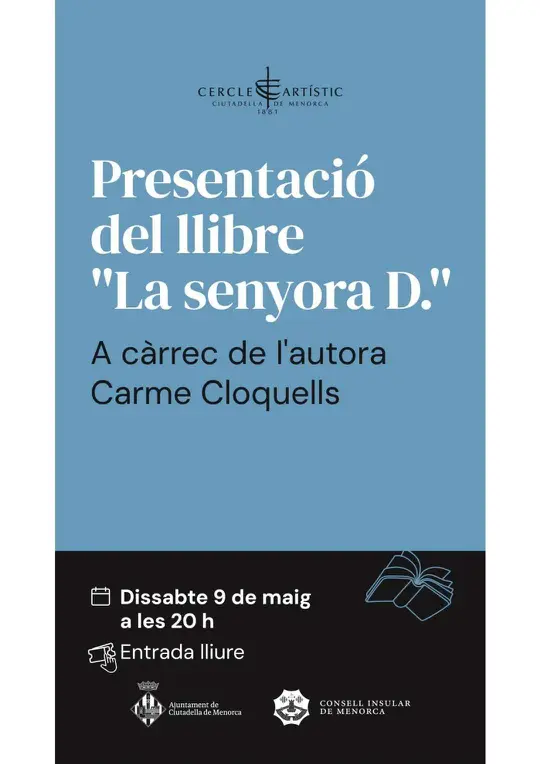 Presentació del llibre "La senyora D." al Cercle Artístic de Ciutadella