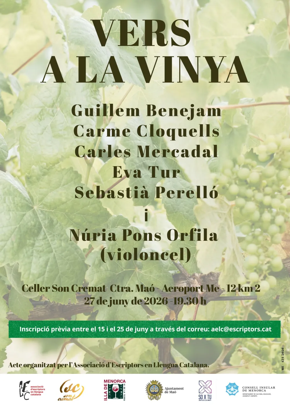 Vers a la Vinya — Recital de poesia al Celler Son Cremat