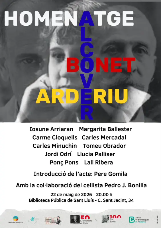Homenatge a Alcover, Bonet i Arderiu a la Biblioteca Pública de Sant Lluís